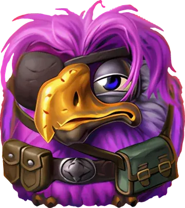 Hank, the purple bird in Pirots 5