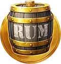 Pirots 5 token symbol shaped like a rum barrel
