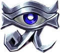 Pirots 5 transform symbol shaped like the Eye of Horus