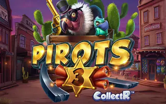Pirots 3 slot banner by ELK Studios